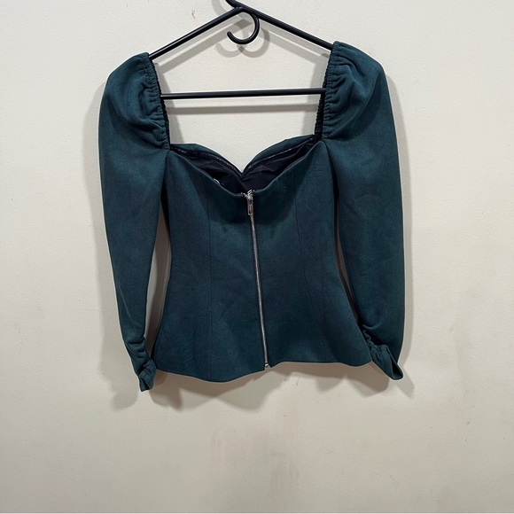 ATOIR Squeeze Me Top In Green size 2 long sleeve blouse NWOT - Picture 7 of 9